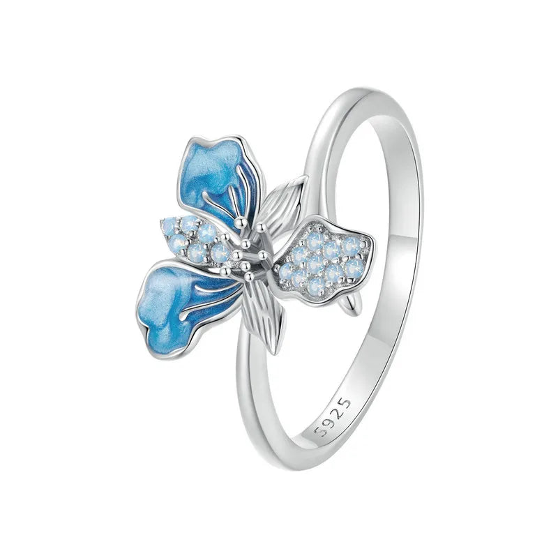 Floral Blue Ring