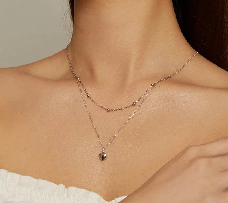 925 Sterling Silver Heartfelt Harmony Necklace