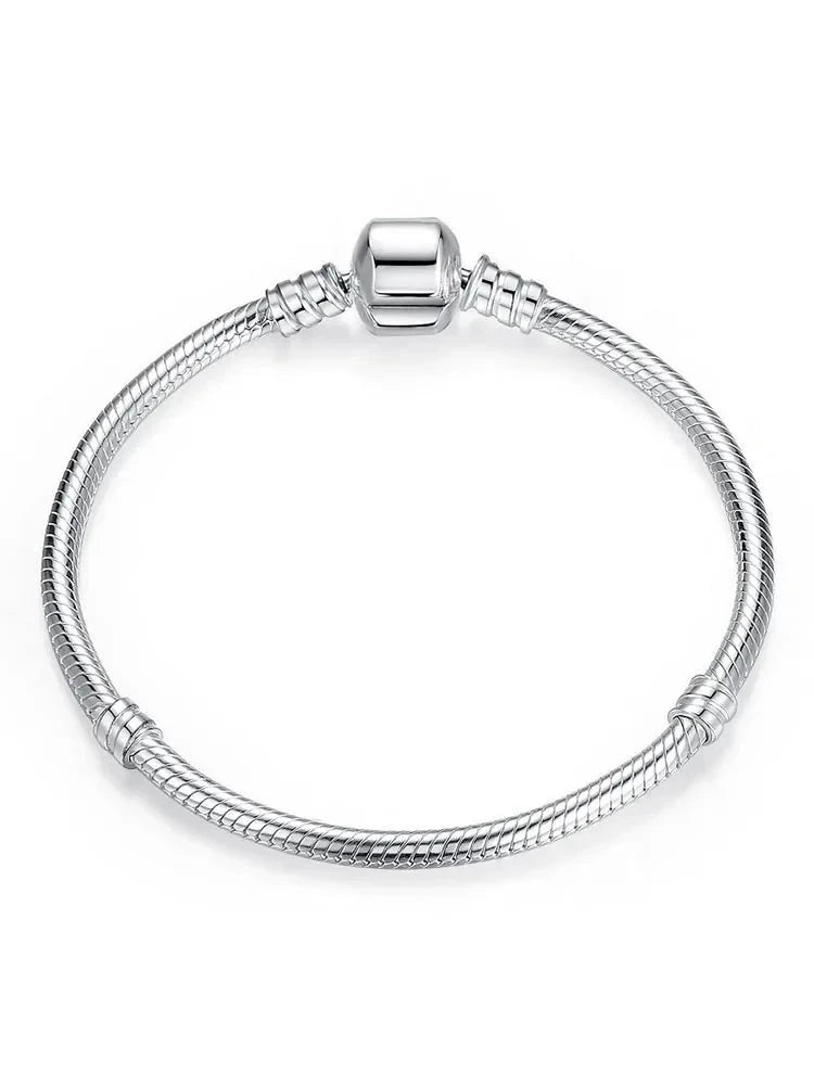 Sterling silver charm bangle